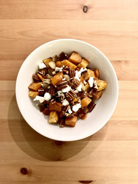 Maple-roasted sweet potatoes